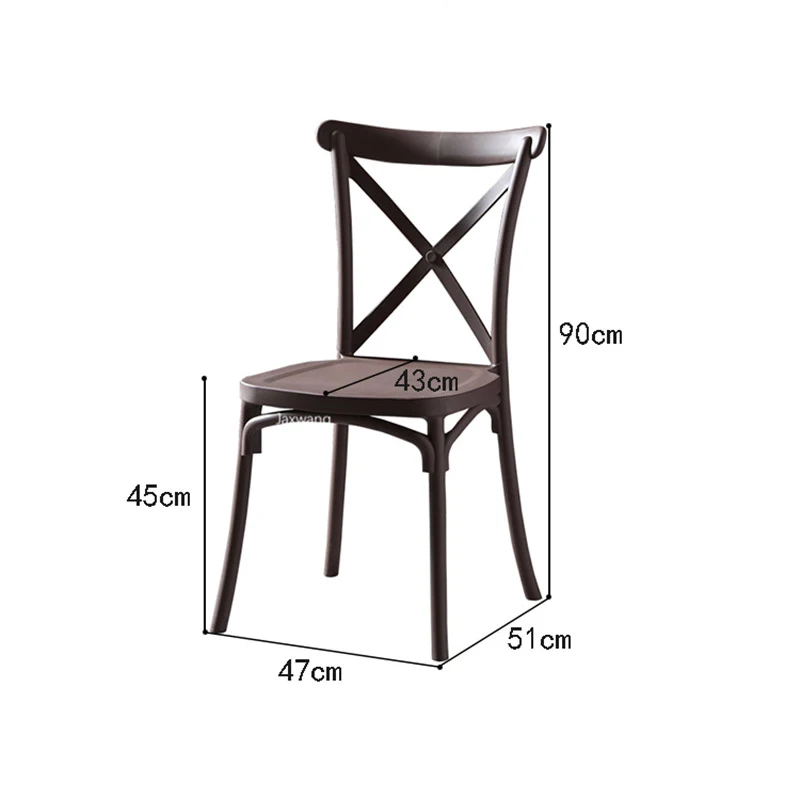 

Nordic Dining Chairs American Country Chair Plastic Backrest Minimalist Modern Thick Simple Outdoor Fork Industrial Dining Chair