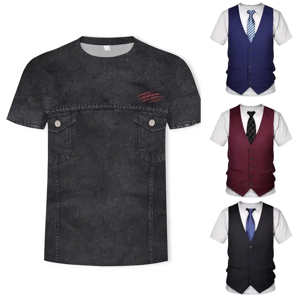 

50% Hot Sales!!! Men Summer 3D Digital Printing Short Sleeve