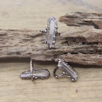 raw crystal point antique copper bezel rings natural stone gems quartz stick tusk slice band ring jewelry dropshippingqc4010
