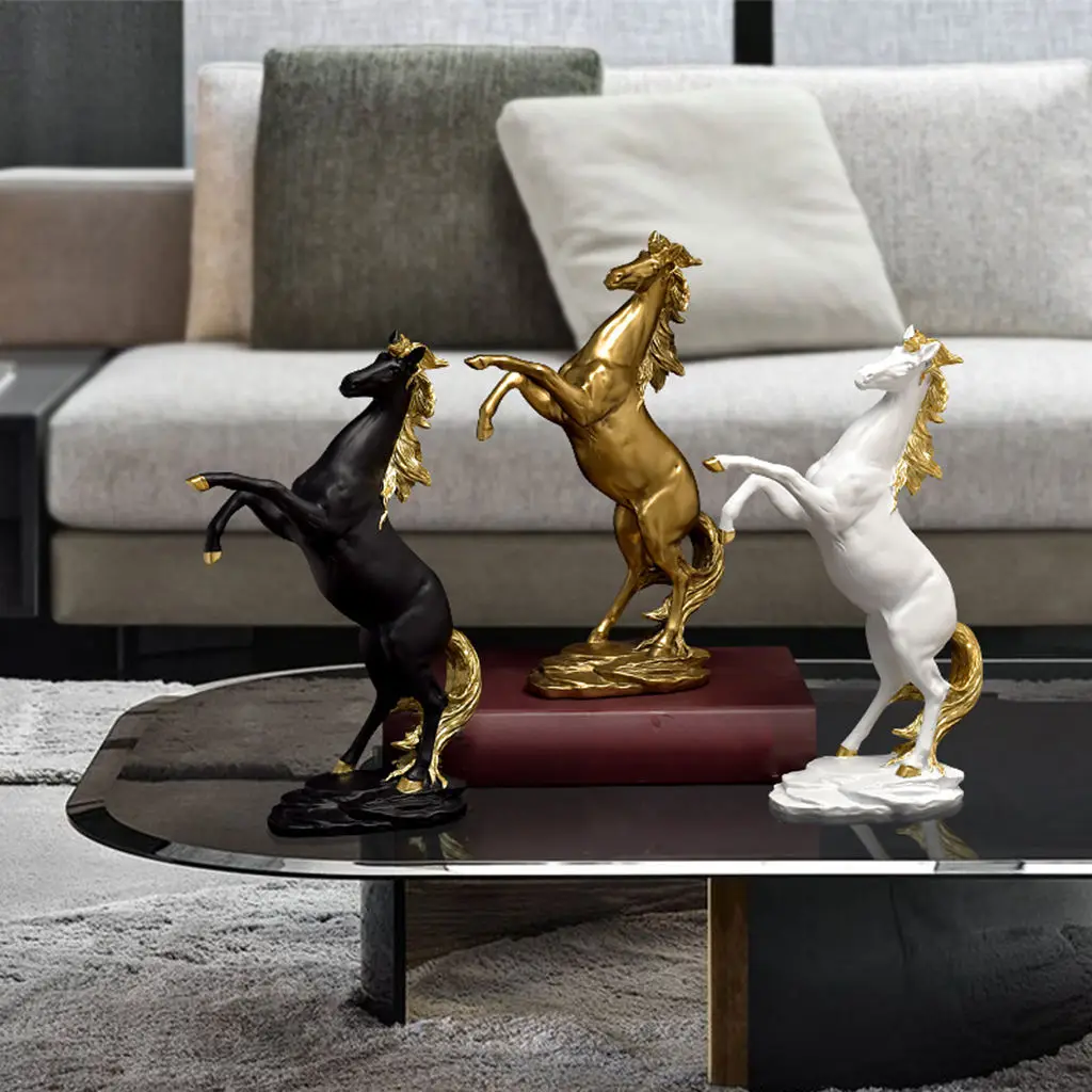 

Galloping Horse Statue Home Decor Animal Ornament Sculpture Horse Art Figurine Decoration for Shelf, TV Stand, Cabinet