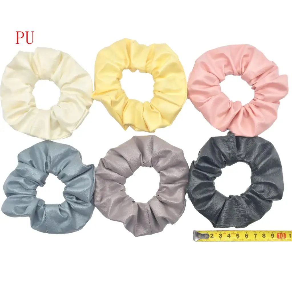 Однотонные женские резинки для волос 6 шт./лот рождественские эластичные