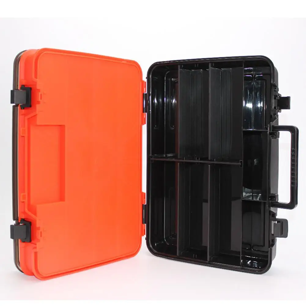 Fishing Tackle Boxes Two-Layer Thicken Plastic Gear Storage Cover Reel Line Lure Tool Box Large Capacity | Спорт и развлечения