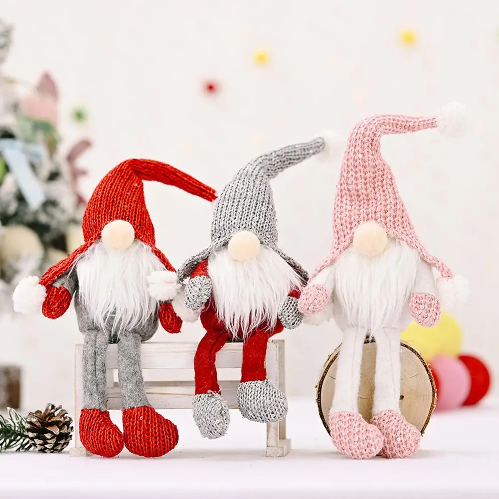 

Christmas Santa Claus Snowman Elf Christmas Ornaments Faceless Doll 2020 Plush Doll Favor Party Decoration For Home New Year