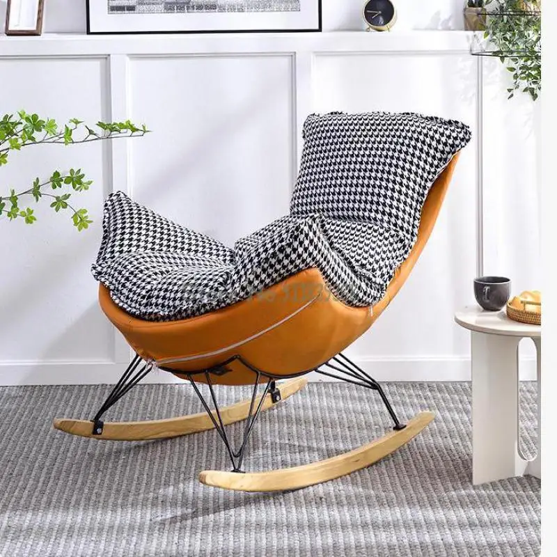 Кресло качалка для отдыха в скандинавском стиле простой современный стул дома