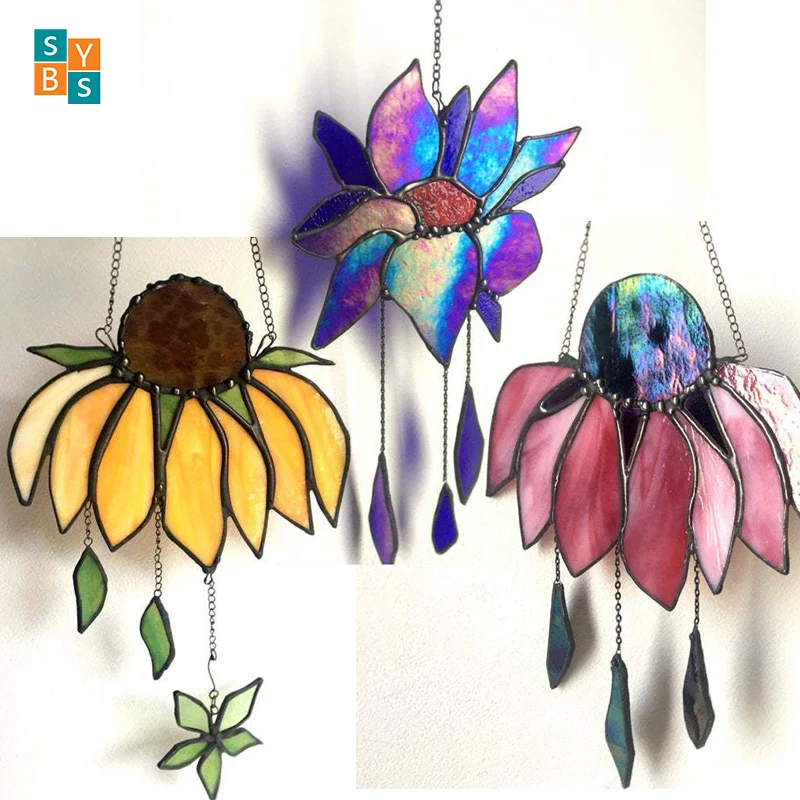 

Динамические вращающиеся ветряные колокольчики, украшения для дома, анемоновые ветряные колокольчики, цветные акриловые ветряные колокол...