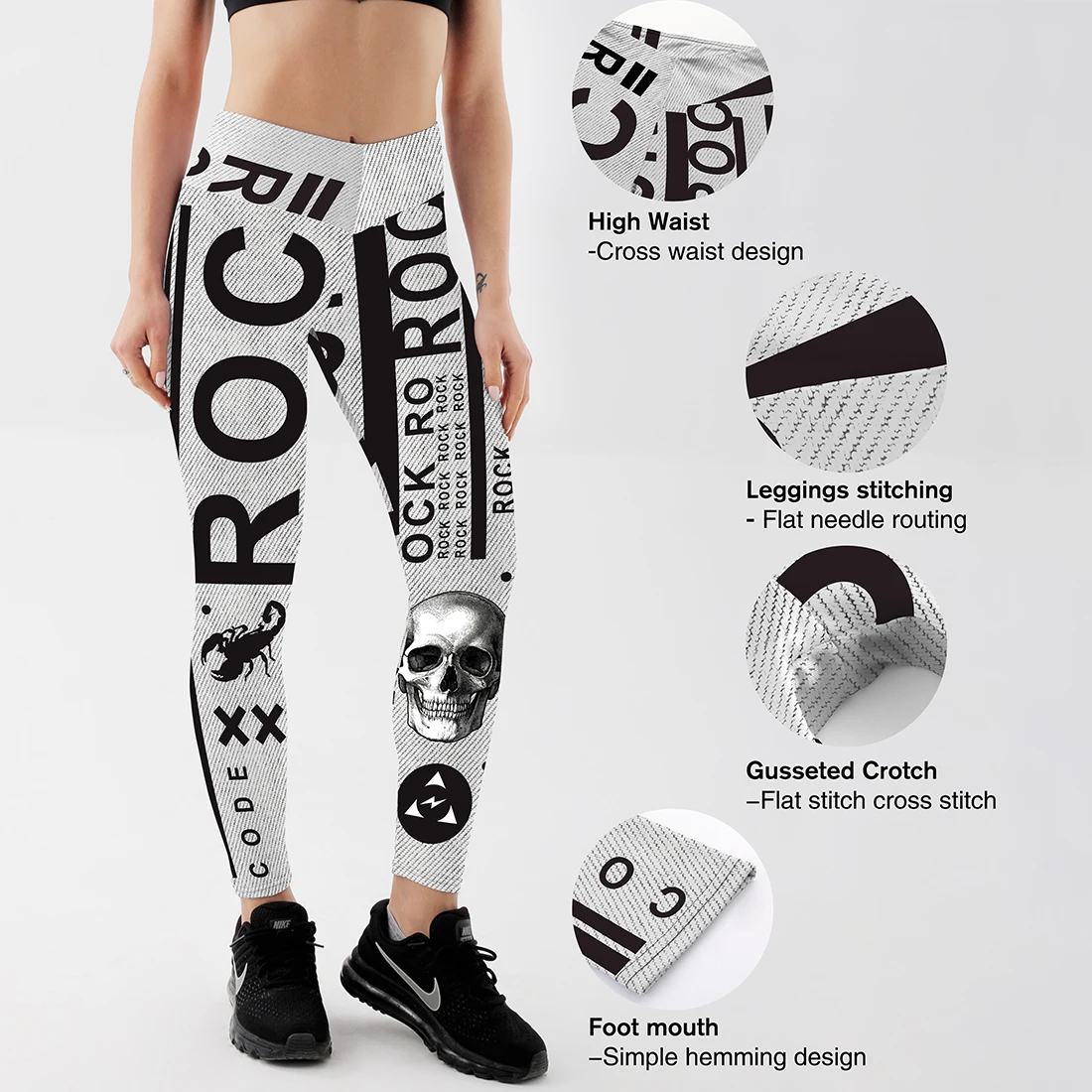 Леггинсы женские с высокой талией дышащие из полиэстера | Женская одежда