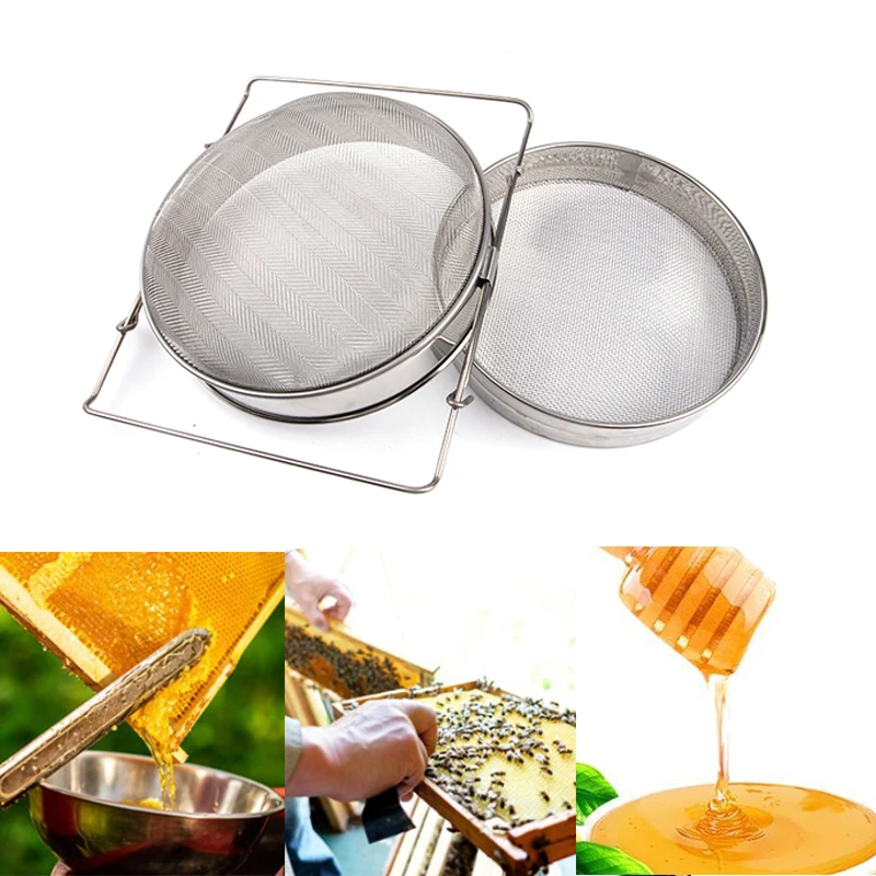 

Двухуровневый фильтр для меда из нержавеющей стали, сито для фильтра пчеловодства