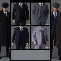 in stock pp toys p003 16 scale male clothes man wwii british gangster gentleman 3 piece retro suit for 12%e2%80%98%e2%80%99 action figure body