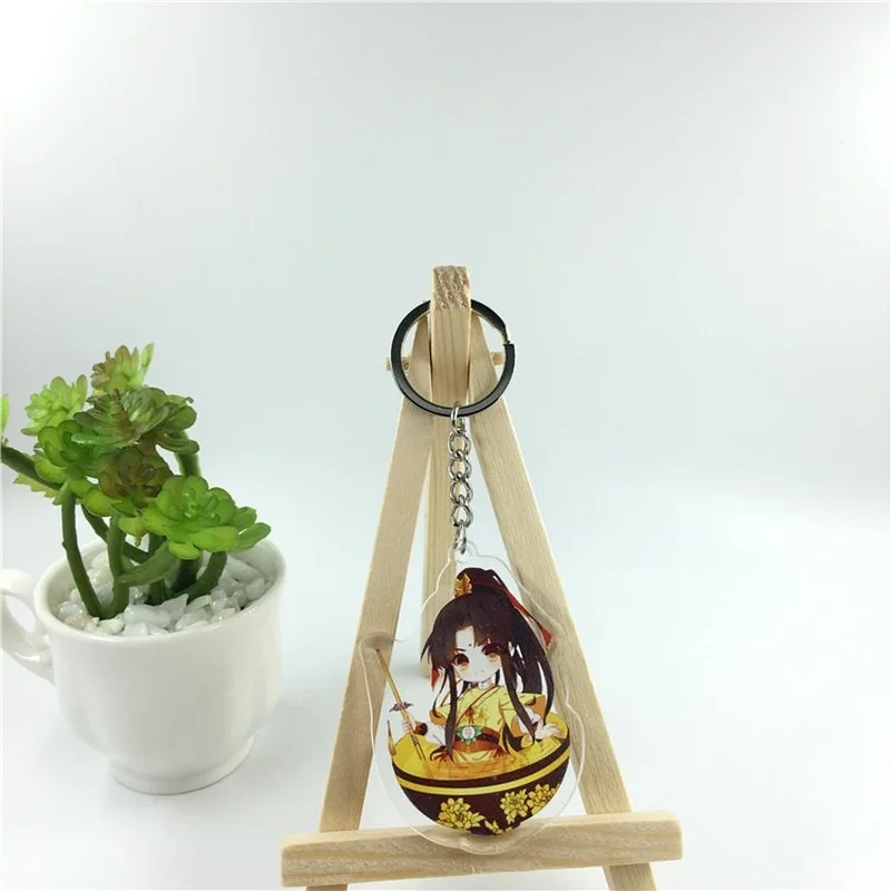 

Xie Lian Hua Cheng Keychain For Men Women Tian Guan Ci Fu Key Chain Cartoon Figures Acrylic Pendant Keyring Holder Collection