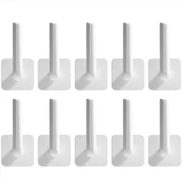 10pcs Set Multifunctional Hooks Storage Hanging Self Adhesive Hook Household Practical Door Storage Holder Strong Hanger Rack