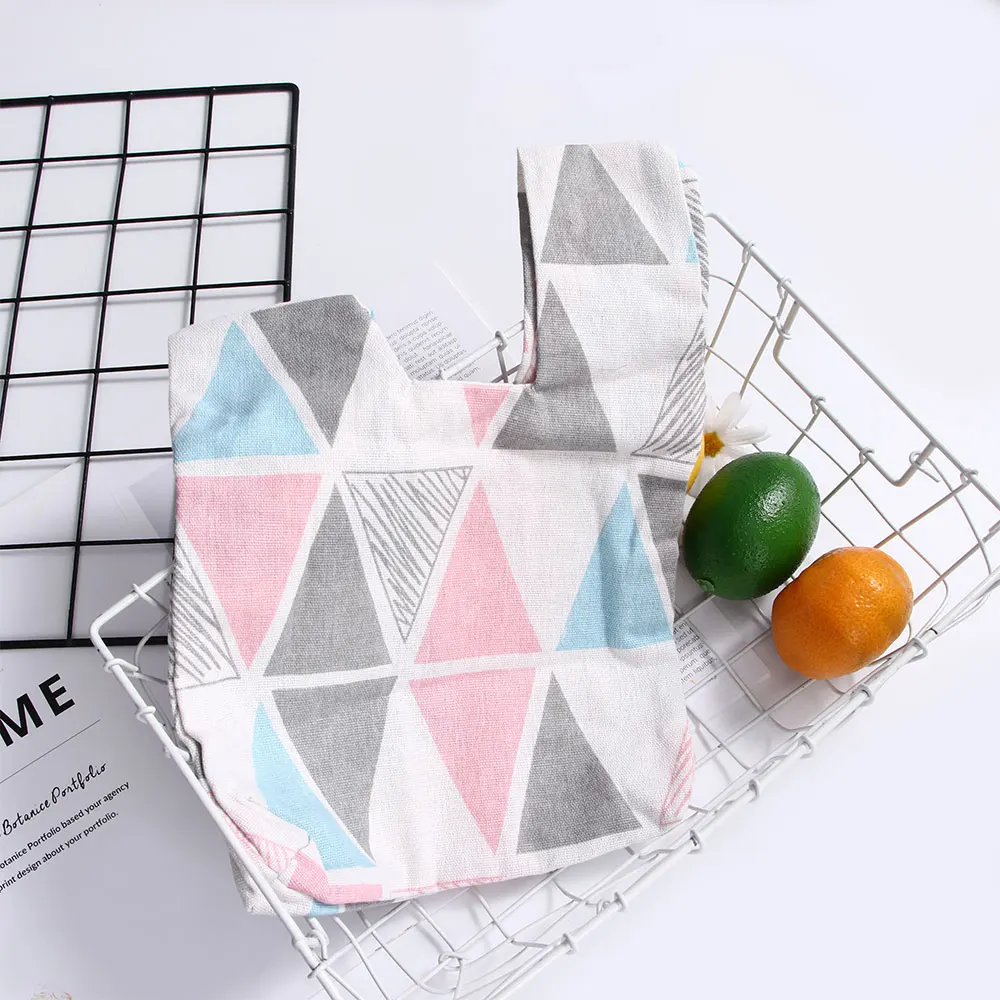 Сумочки в японском стиле сумка на запястье с узором виде растений квадратная