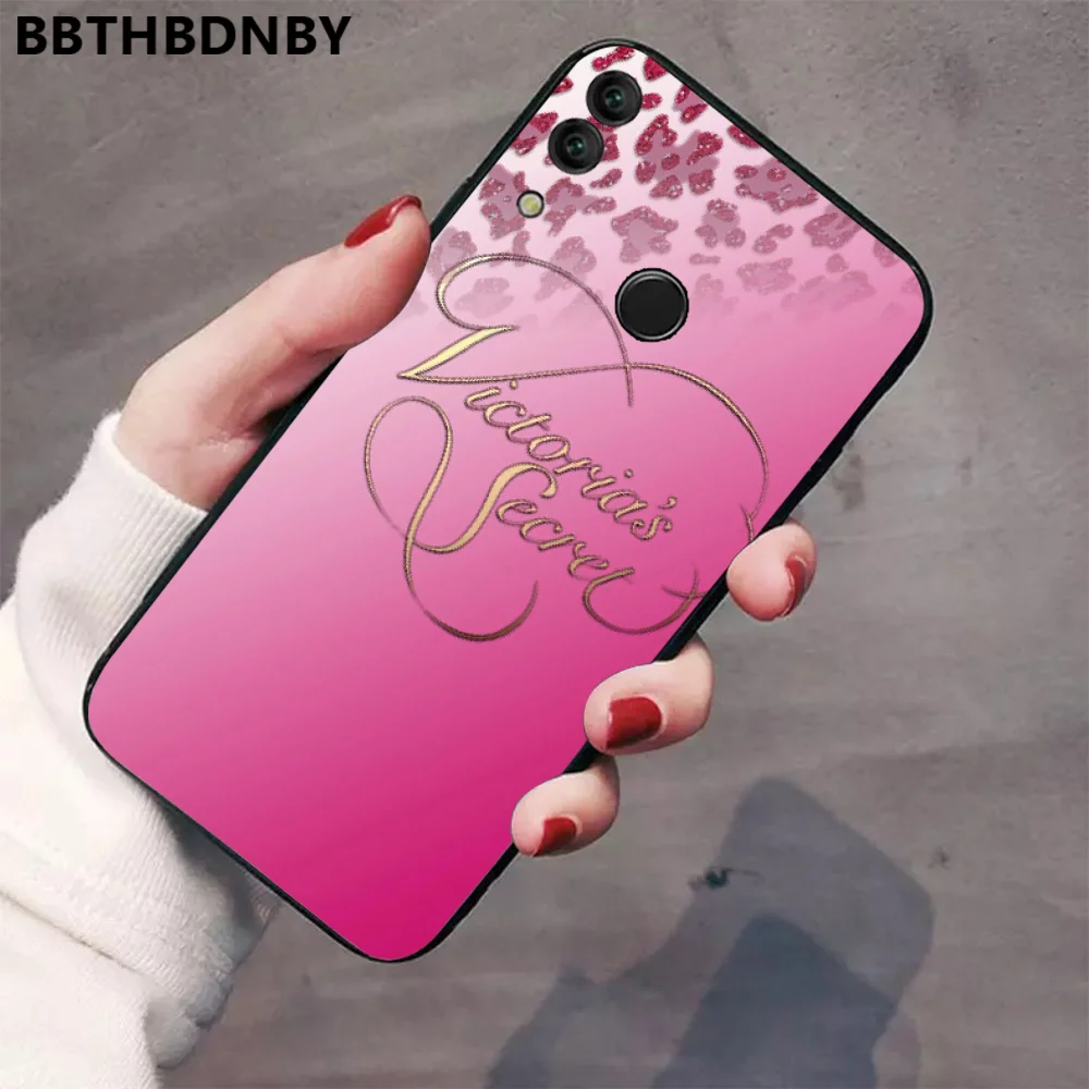 Для honor 10 розовый Роскошный бренд Victoria новое поступление черный чехол для