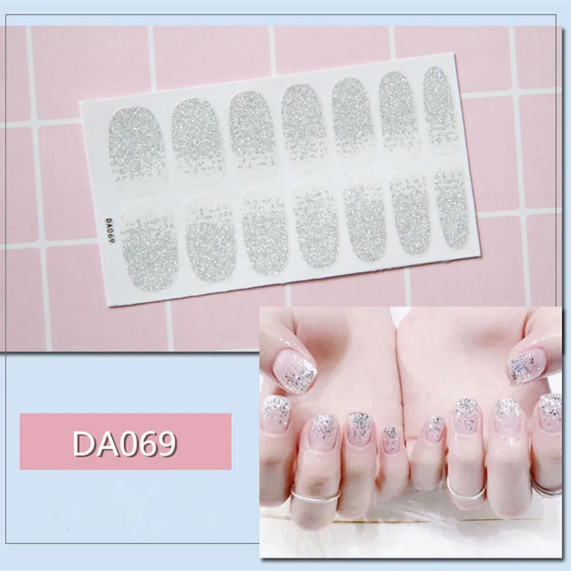 14 накладных наклеек для ногтевого дизайна самоклеящиеся наклейки с полным
