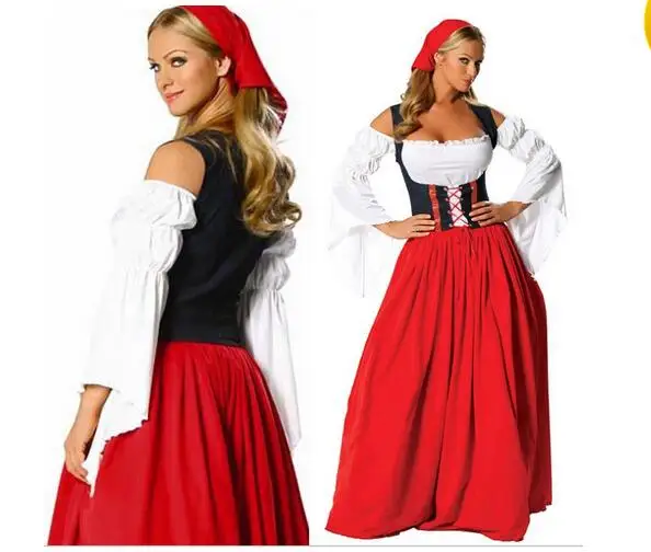 

FREE SHIPPING Womens Beer Maid Wench German Oktoberfest Costume plus size costume