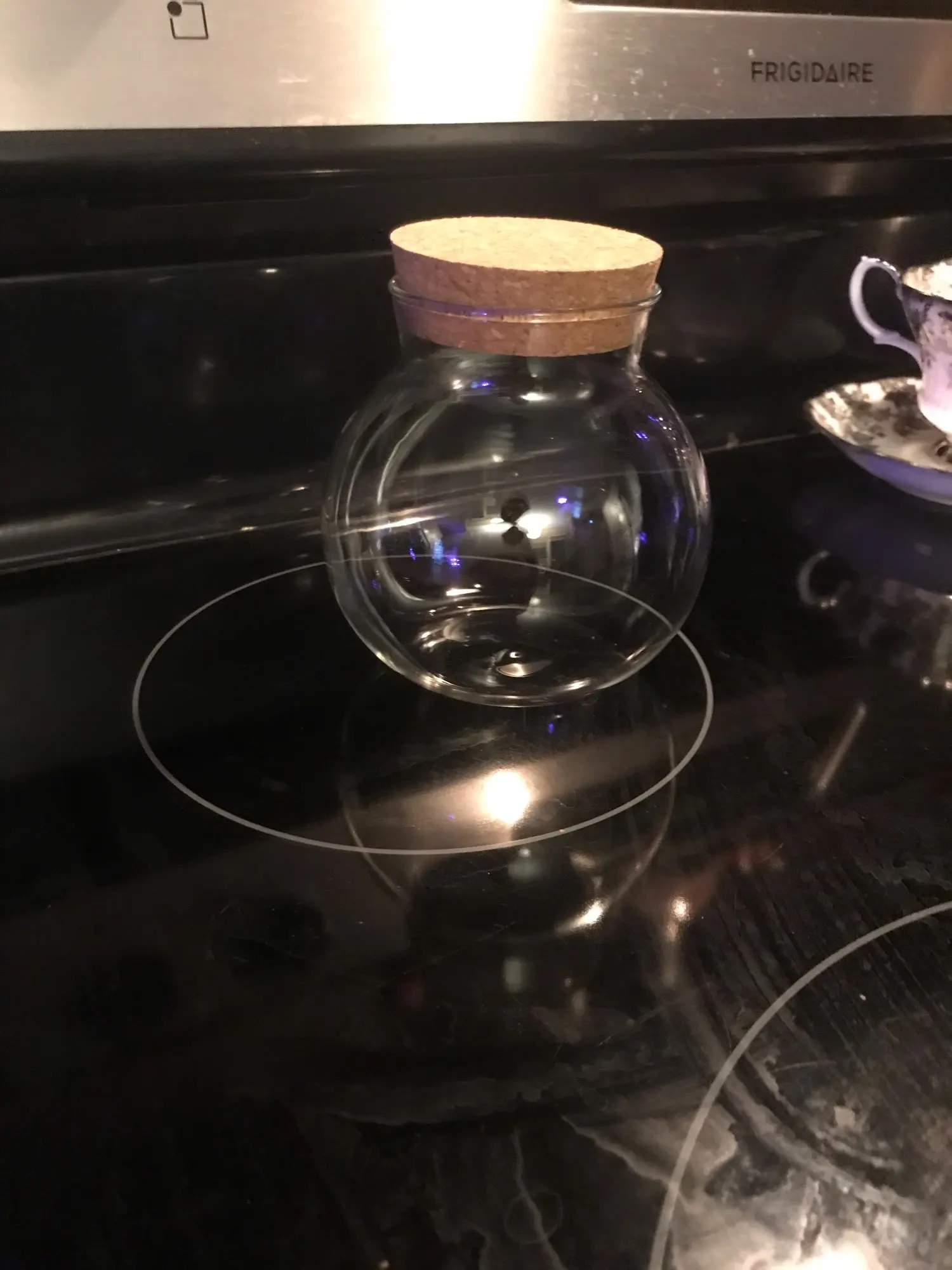 Фотографическая стеклянная ваза с деревянной крышкой 10*10*15 см|vase ball|vase glassvases home