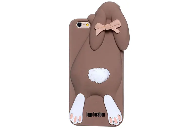 Лидер продаж силиконовый резиновый чехол с милым кроликом для Apple iPhone 6 Plus 5 дюйма