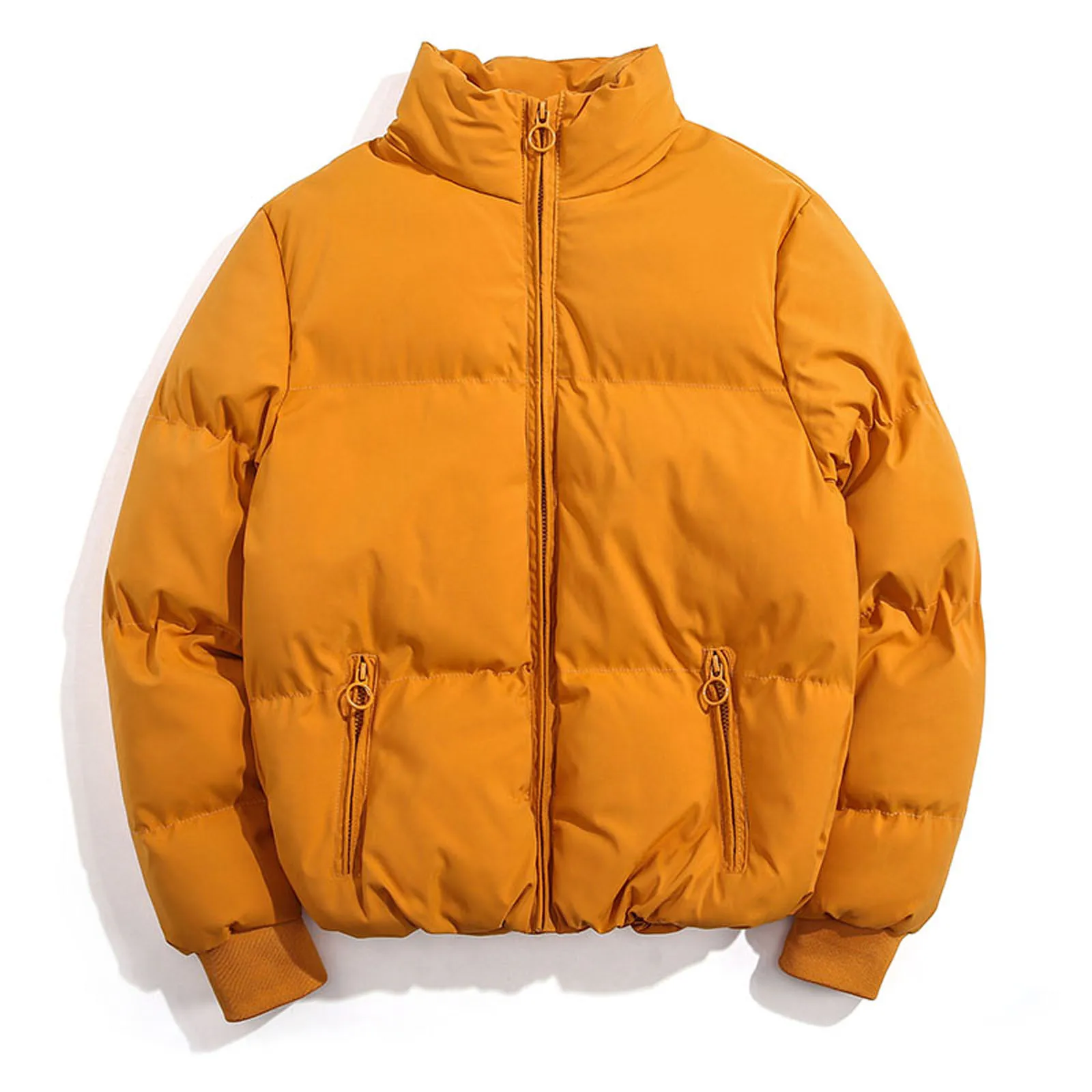 Зимняя женская парка утепленное теплое пальто куртки с воротником-стойкой