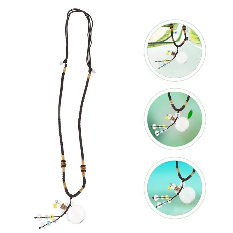 

1pc Exquisite Aromatherapy Pendant Essential Oil Necklace Braided Rope Necklace