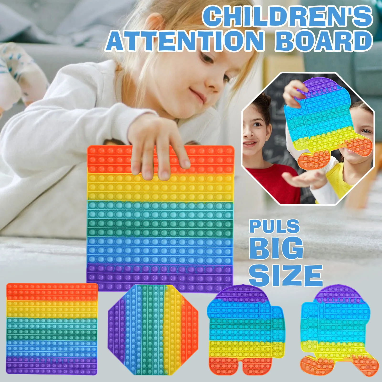 Fidget Juguetes | Juguetes Fidget | Fidget juguetes Popits empujar burbuja sensorial dedo juguetes para los ni&ntilde;os de alivio de estr&eacute;s autismo antiestr&eacute;s juguete de descompresi&oacute;n para apretar-3
