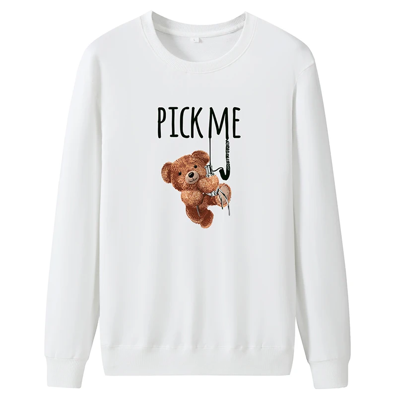 

Мужская футболка из 2021 хлопка с принтом медведя и тонким воротником, 100%