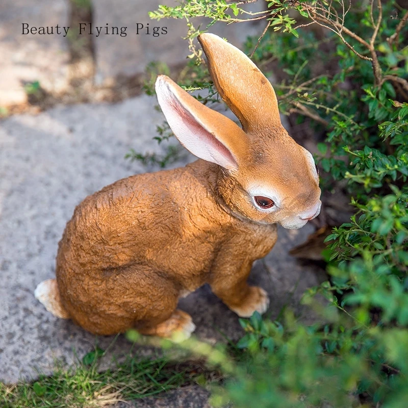 Садовое украшение симпатичный кролик Пасхальная имитация заяц кукла-животное из
