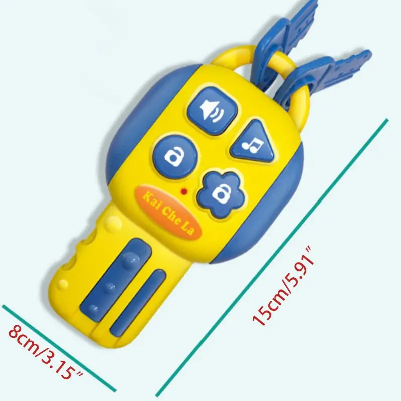 

Car Key Lock Toy Remote Control Musical Flash Toys Baby Early Educational
