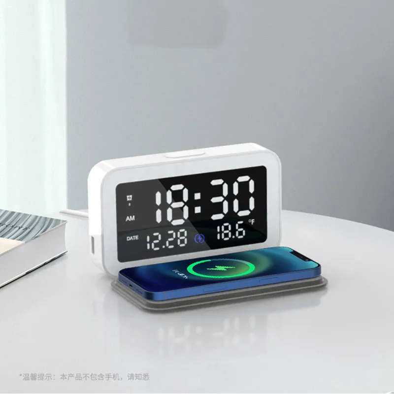 Беспроводное зарядное устройство 6 в 1 15 Вт док станция светодиодный ночник
