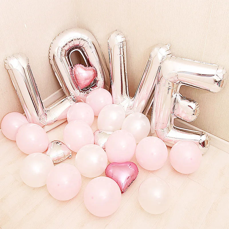 

Large Foil Letters Love Balloons Banner 32 Inch Mylar Foil Letters Balloons for Wedding Shower Anniversary Party Decor Supplies