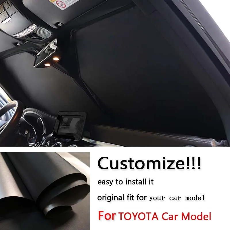 Customize fit  Foldable Heat Insulation Car front Windshield Sunshade sun shade For Toyota  GX460/GX400 SIENNA HILUX REVO RUNX
