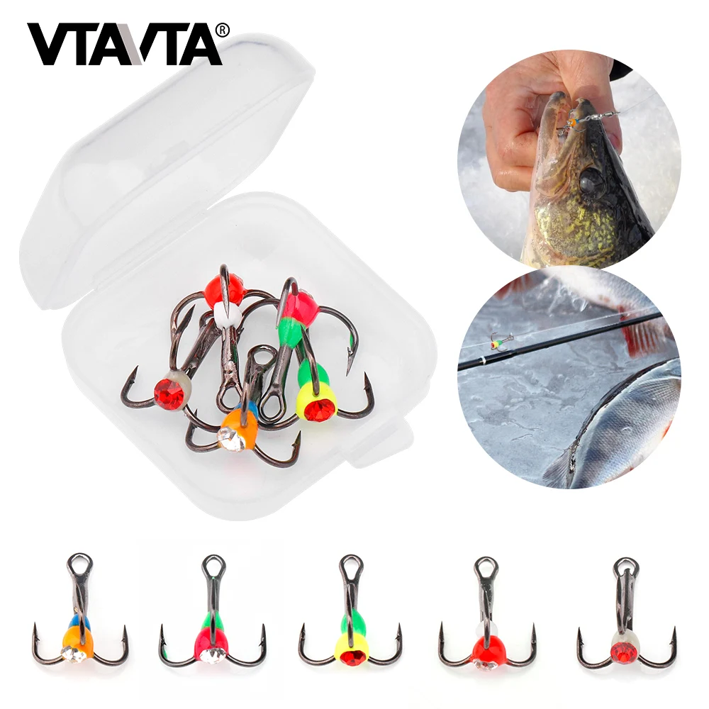 VTAVTA 5 шт./коробка 8 #10 #12 #14 # крючки для зимней рыбалки