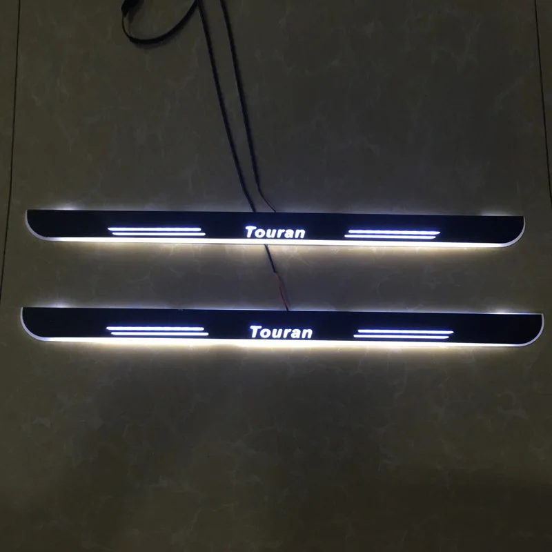 

Car LED Door Sill Scuff Plate For Volkswagen VW Touran 2010- 2016 2017 2018 Exterior Parts Pathway Dynamic Welcome Pedal Light