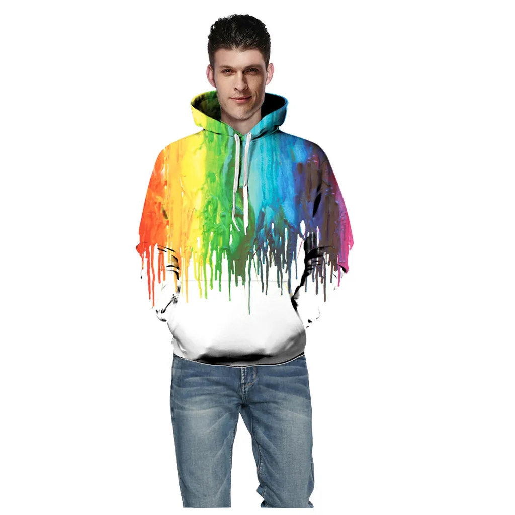 Wens Momen Casual Scary Halloween Print Party Long Sleeve Hoodie Top Blouse | Женская одежда