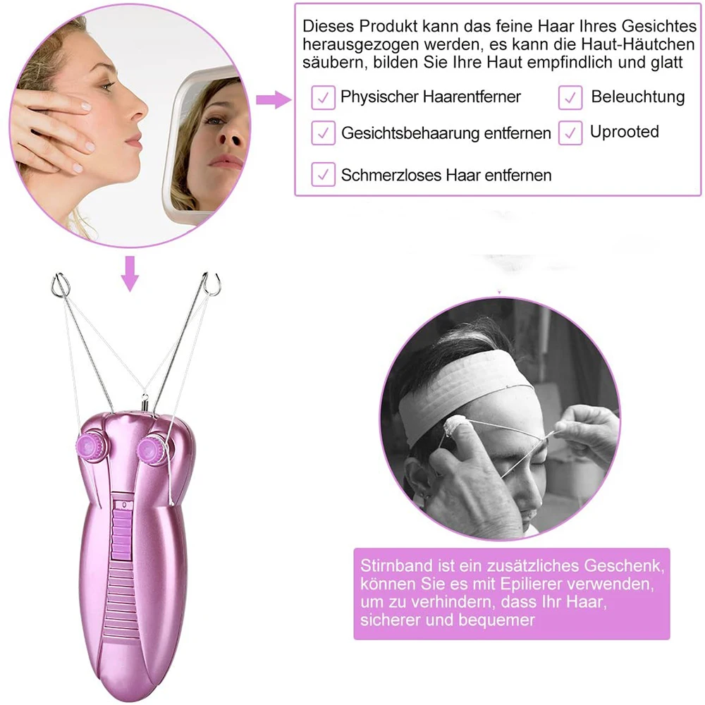 Эпилятор для лица MAXFRESH устройство вытягивания волос на поверхности женский