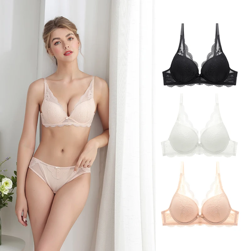 

Женские сексуальные бюстгальтеры, брифы, кружевные трусики пуш-ап, нижнее белье для девушек, ультратонкий Бралетт, женское нижнее белье # F
