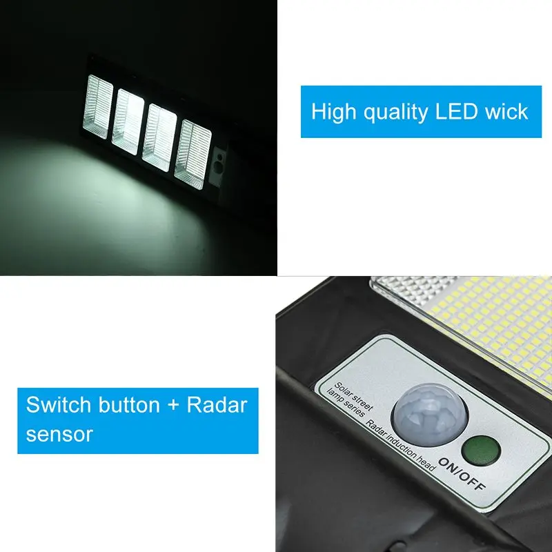 

300W 600W 900W 1200W 1120 LED Solar Light Outdoor Solar Lamp PIR Motion Sensor Wall Light Remote Control Solar Street Light