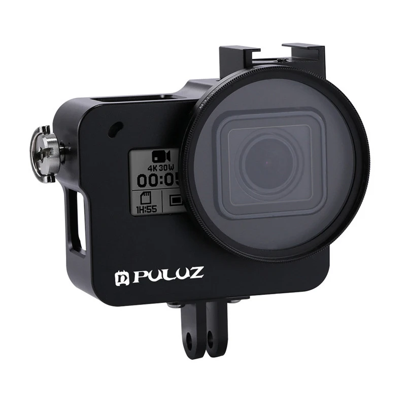 Алюминиевый Чехол Vlogging с линзами 52 мм для GoPro Hero 7 6 5 черный холодной обувью