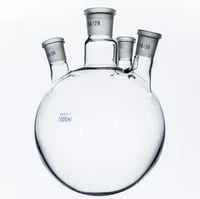 1000ml2429192634 neckround bottom glass flasklab boiling flasksfour neck laboratory glassware reactor