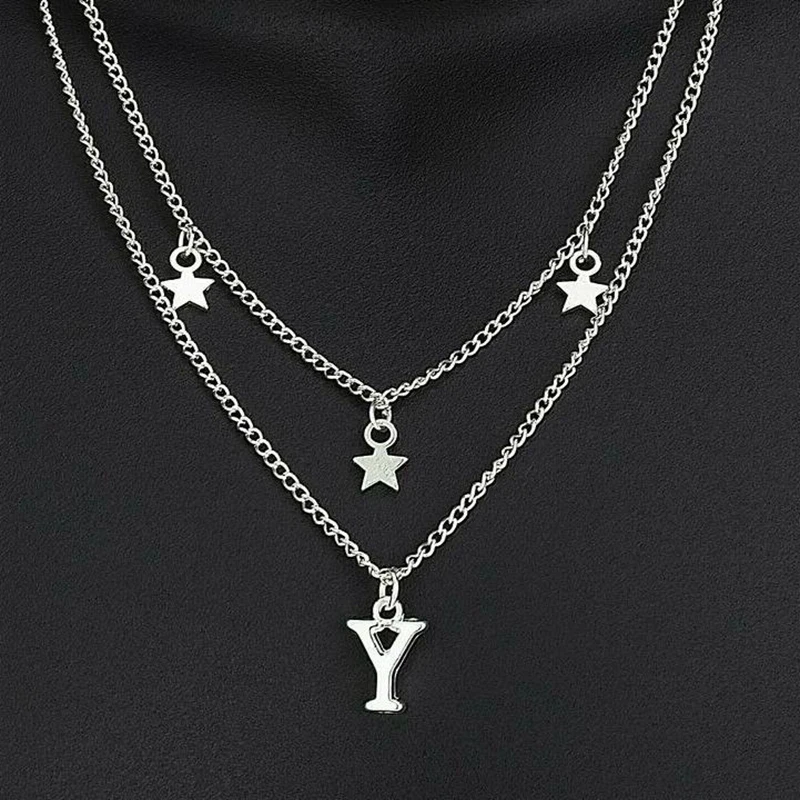 Винтажное многослойное женское ожерелье с подвеской в виде букв дневного света |