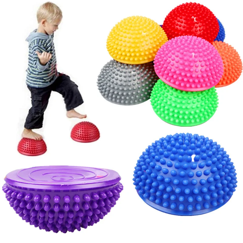 

16cm Yoga Ball PVC Inflatable Massage Point Half Fit Ball Balance Trainer Stabilizer GYM Fitness Balancing Ball
