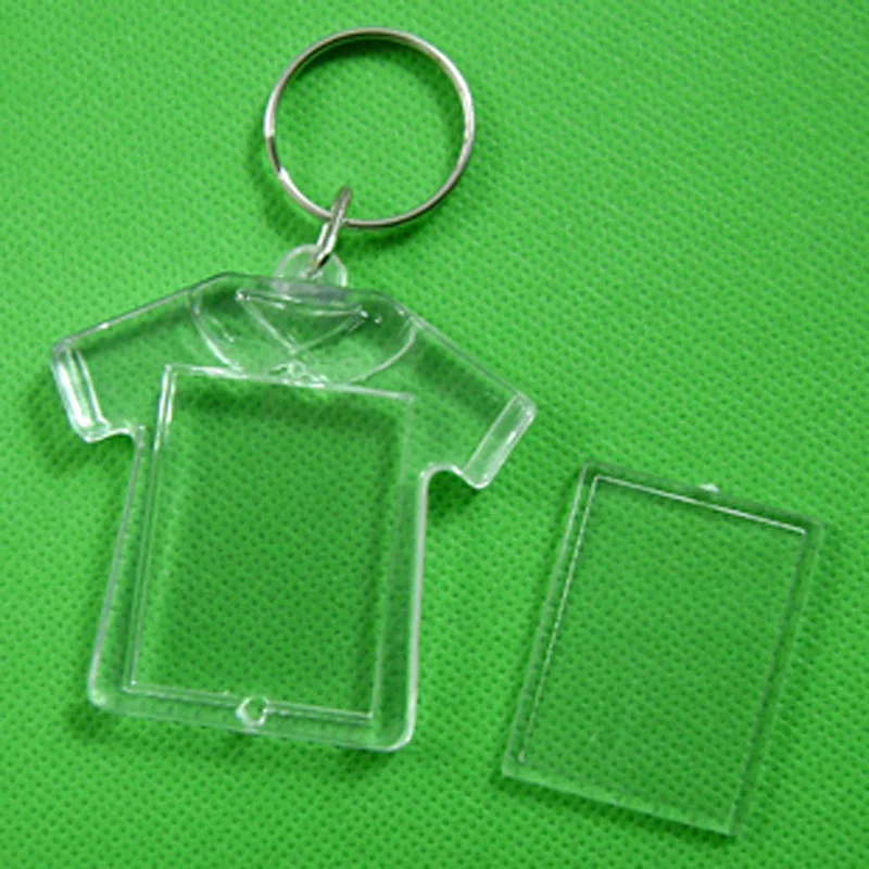 3 шт./лот прямоугольник прозрачная акриловая вставка фоторамка брелок для ключей
