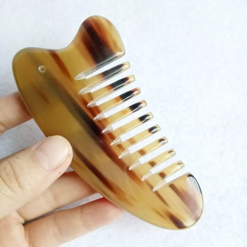 Женский инструмент для пожилого возраста белый рожок буйвола щетка