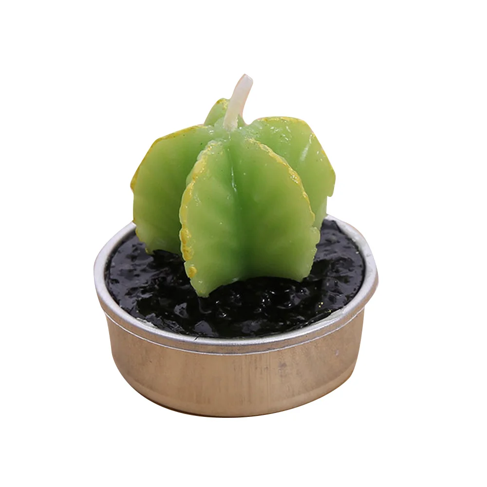 6pcs Succulent Potted Plant Scented Candle Tea Light Wax Paraffin Non-Spill Bonsai Home Decor | Дом и сад