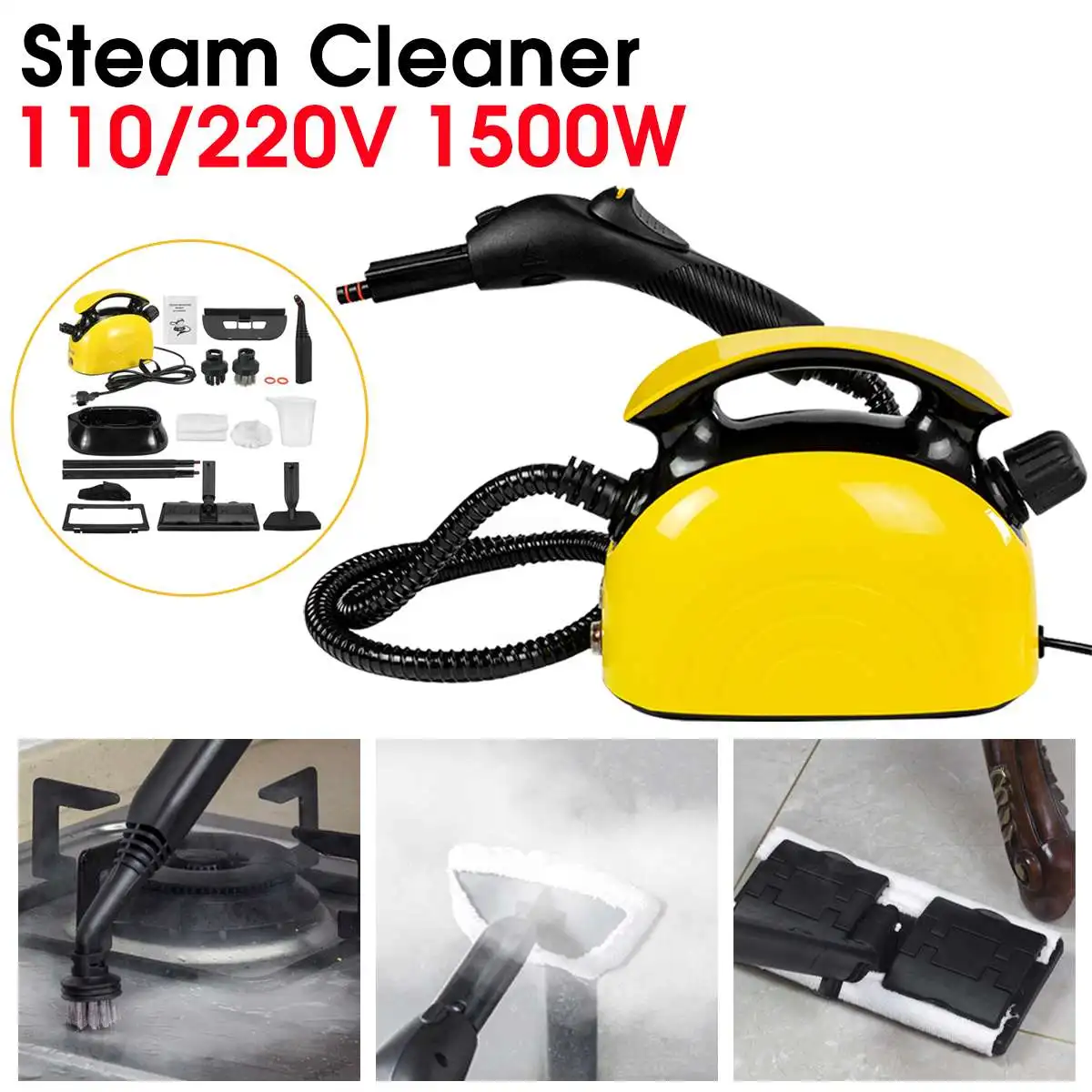 

110V, 220V multi-functional steam cleaner, table, sofa, kitchen, portable cleaning machine with high temperature disinfectant.
