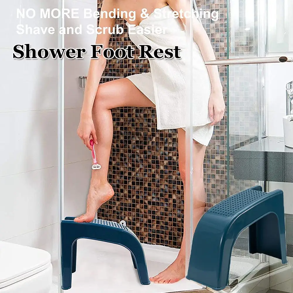 

Bath Spa Shower Stool Beauty Footrest Sturdy for Leg Shaving Shower Foot Rest Easy Reach Pedicure Non-Slip