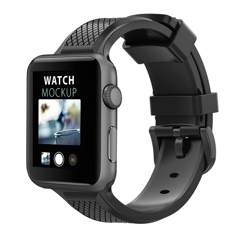 Спортивный силиконовый ремешок для apple watch 42/38 мм 4 44 40 iwatch 3 2 1|Ремешки часов| |