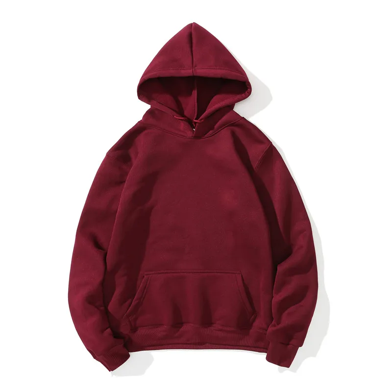 

Sudadera con capucha para hombre y mujer, ropa deportiva de marca, de lana, estilo Hip Hop,Y6 color sólido, rojo, negro, gris y