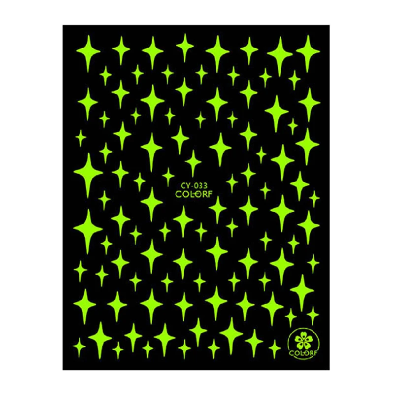 

Nail Beauty Nail Decoration Nail Sticker 3D Luminous Manicure Glowing in Dark Nail Slider DIY Decal Foil Adhesive