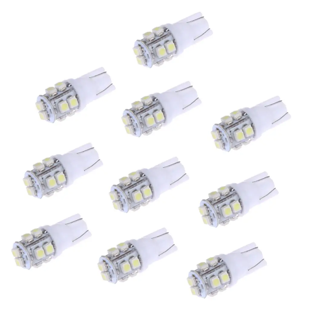 

10 шт., Автомобильные светодиодные лампы 1210SMD 168 194 T10 3528