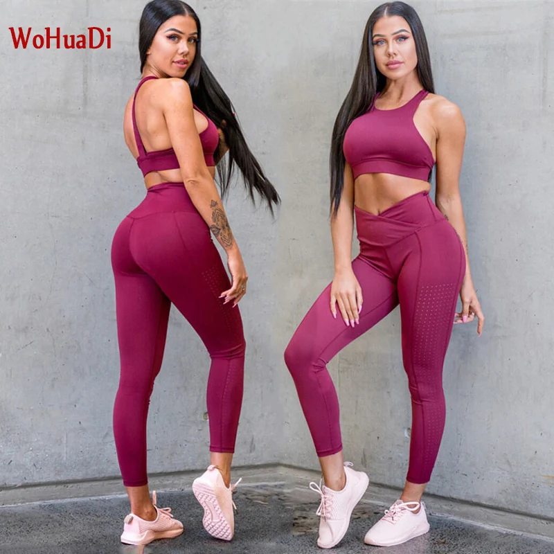 Комплект для йоги WOHUADI женский спортивный костюм женщин спортивная одежда