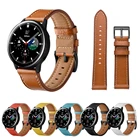 Ремешок из натуральной кожи для наручных часов, сменный Браслет для Samsung Galaxy Watch 4 4044 мм и Classic 4246 мм